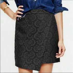 Madewell black lace skirt